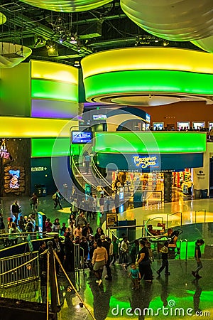 georgia aquarium USA with tourists in main lobby Editorial Stock Photo