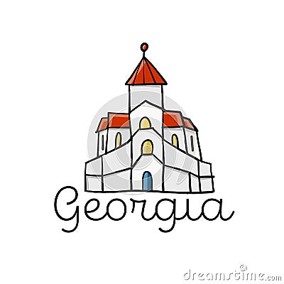 Georgia Country Logo for your design Cartoon Illustration