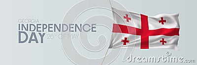 Georgia independence day vector banner, greeting card. Vector Illustration