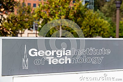 Georgia Institute of Technology sign Editorial Stock Photo