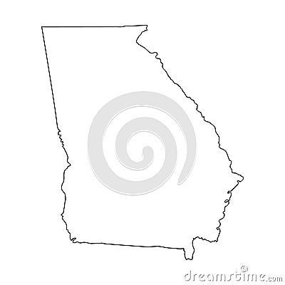 Georgia outline map vector illustration Vector Illustration