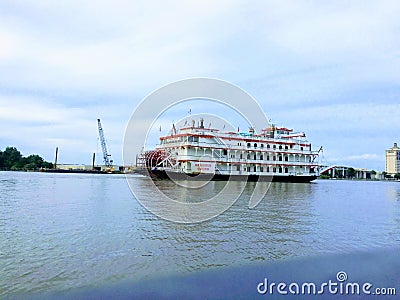 Georgia Queen cruise ship in Mississippi River, Florida Editorial Stock Photo