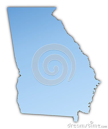 Georgia(USA) map Stock Photo