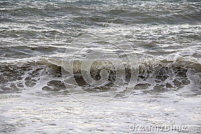 Georgian Black sea waves and landscape. Seascape Stock Photo