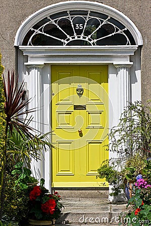 Georgian door, Dublin, Ireland Stock Photo