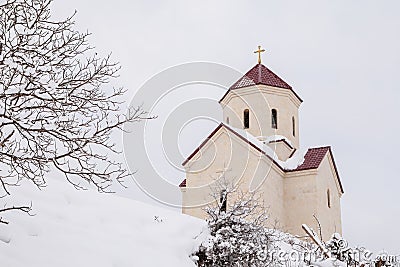 The Georgian Orthodox Church in Svaneti Stock Photo