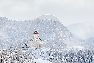 The Georgian Orthodox Church in Svaneti Stock Photo