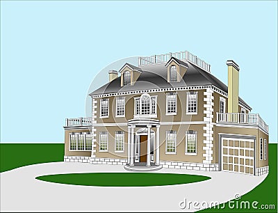 Georgian Style Vector Illustration