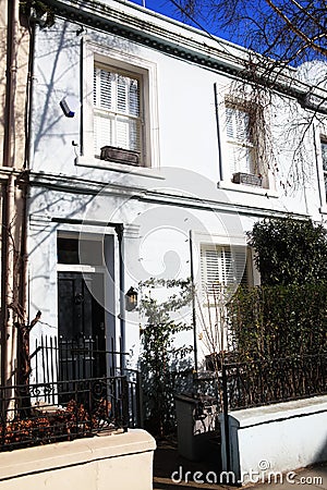 Georgian terraced town house Stock Photo