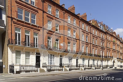 Georgian terraced town houses, london. wealth Editorial Stock Photo