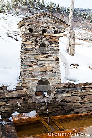 Georgian tower - water source Stock Photo