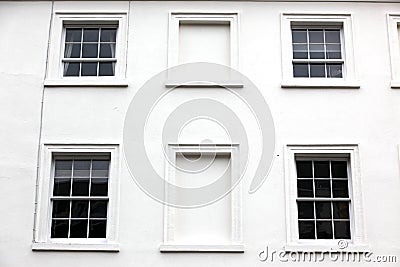 Georgian windows architecture Stock Photo