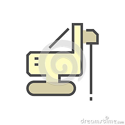 Geotechnical engineering icon Vector Illustration
