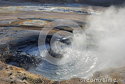 Geothermal area Stock Photo