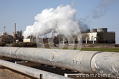 Geothermal Energy Plant California Stock Photo