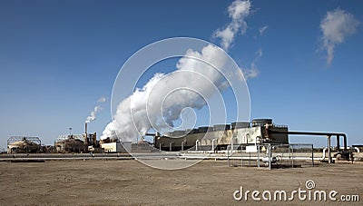 Geothermal Energy Plant California Stock Photo