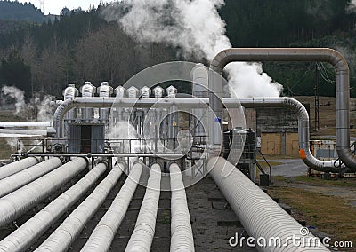 Geothermal Plant Stock Photo