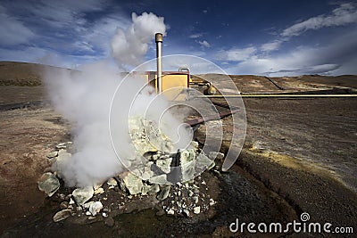 Geothermal plant Stock Photo