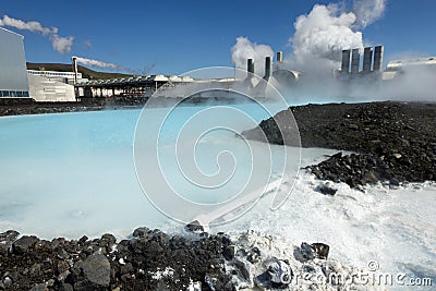 Geothermal Power Plant Stock Photo