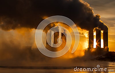 Geothermal Power Plant Stock Photo