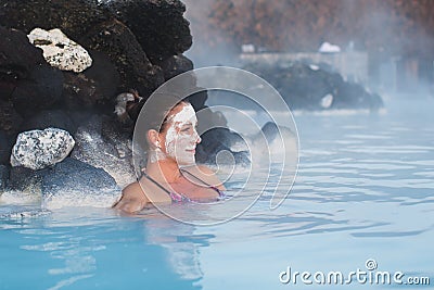 Geothermal spa Stock Photo