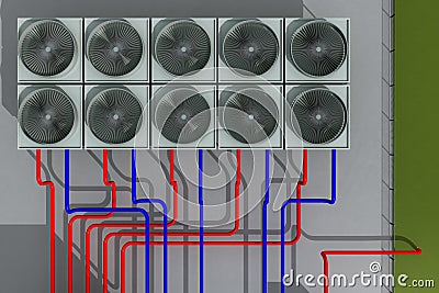 Geothermal system Stock Photo