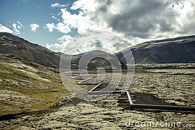 Geothermical landscape Stock Photo