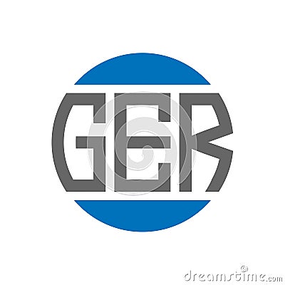 GER letter logo design on white background. GER creative initials circle logo concept. GER letter design Vector Illustration