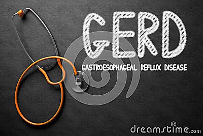 GERD - Text on Chalkboard. 3D Illustration. Stock Photo