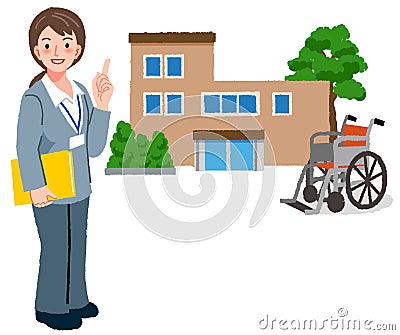 Geriatric care manager and retirement home Stock Photo