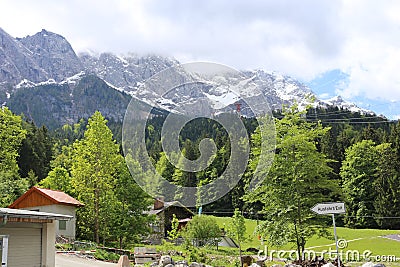 German Alps During the Summer Editorial Stock Photo