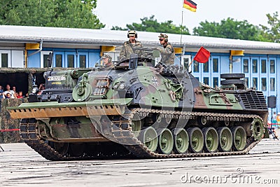 German armored recovery vehicle, Bergepanzer 2 from Bundeswehr Editorial Stock Photo