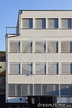 german bauhaus architecture office building facade Stock Photo