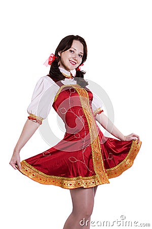 German/Bavarian woman Stock Photo