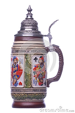 German Beer Mug Isolated Stock Photo