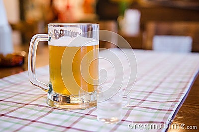 German beer and schnapps Stock Photo