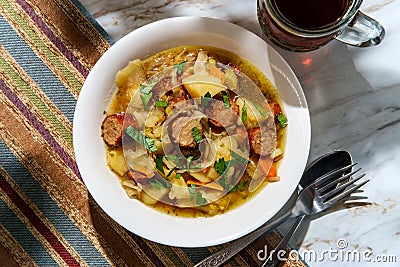 German Bratwurst Oktoberfest Stew Stock Photo