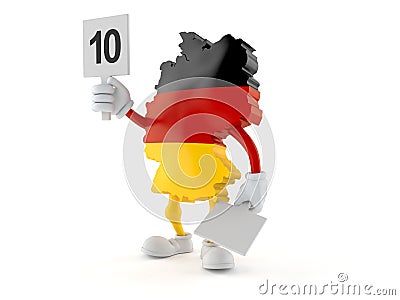 German character with rating number Cartoon Illustration