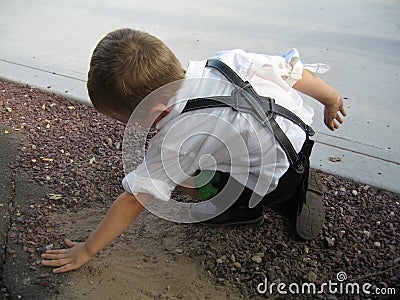 German child playing Stock Photo