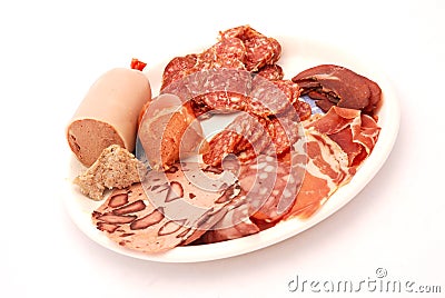 German cold meat platter Stock Photo