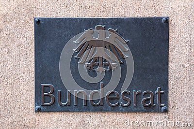 German federal council sign Editorial Stock Photo