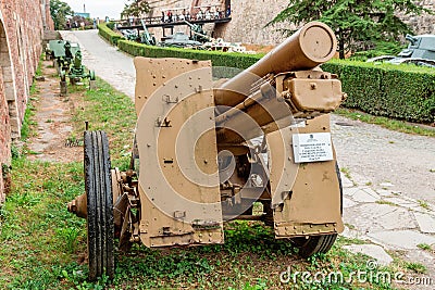 German field gun sIG 33 Editorial Stock Photo