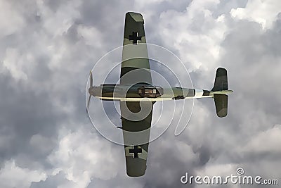 German fighter plane of WW2 illustration Stock Photo