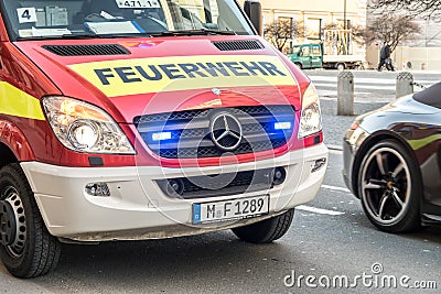 German fire brigade Editorial Stock Photo