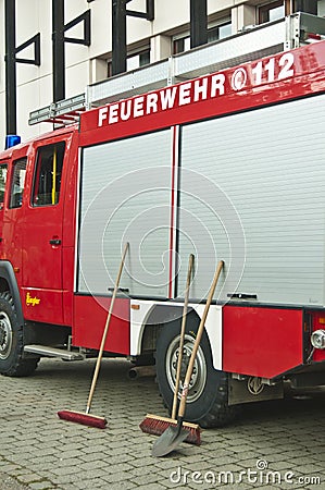 German fire department Stock Photo