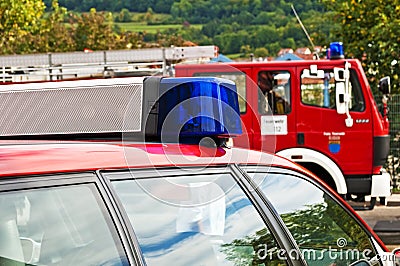 German fire department Stock Photo