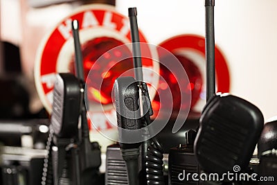 German Fire department radios for use Stock Photo