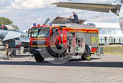 German fire service truck Editorial Stock Photo