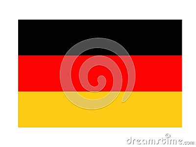 German flag - Federal Republic of Germany Vector Illustration