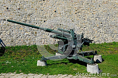 German Flak 38 105 mm anti-aircraft gun at Belgrade Military Museum Serbia Editorial Stock Photo